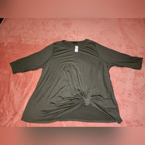 26/28 lane bryant green 3/4 sleeve green shirt